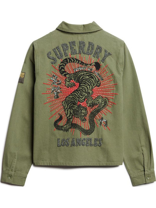Γυναικείο Army Green Overshirt