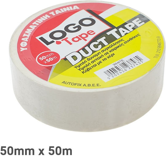 Logo Autocolantă Bandă de țesut Albă 50mmx25m 1buc