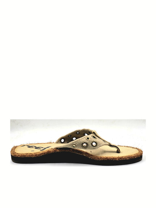 Kokho Women's Flip Flops Beige