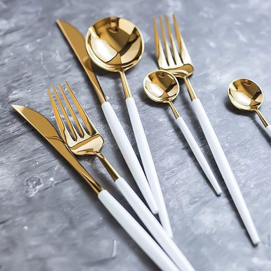 Set de Tacâmuri Inoxidabil Roșii 24buc