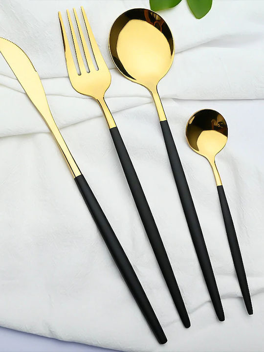 Set de Tacâmuri Inoxidabil Roșii 24buc