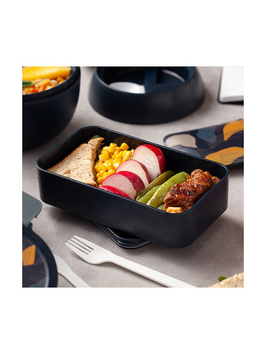 Nava Microwave Plastic Lunch Box Blue 650ml