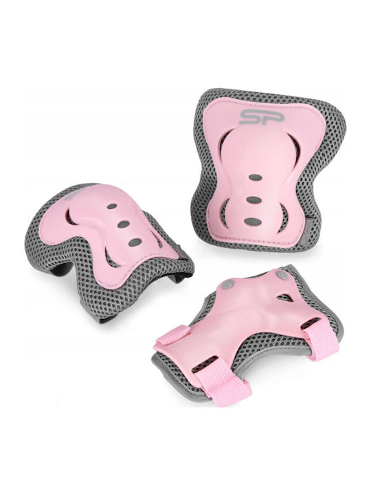 Spokey Protectors Shield Children's Protective Gear Set for Rollers Pink