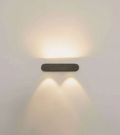 Zambelis Lights Стенно Външно Осветително Тяло LED IP54 10W с Топло бяло Светлина Двоен лъч