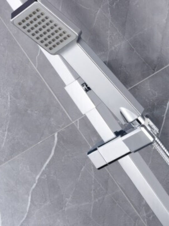 Imex Adjustable Shower Column with Mixer Black