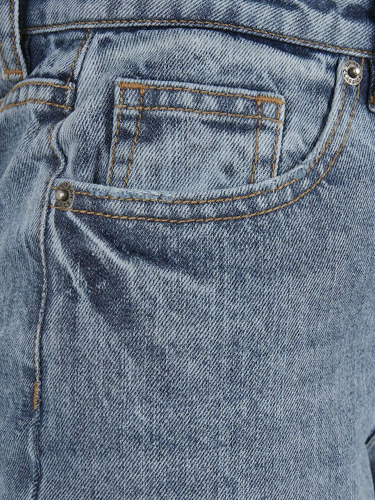 Hoch tailliert Damenjeans Light Blue