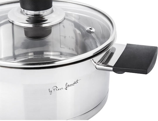Lamart Perfect Cookware Set of Stainless Steel with No Coating Silver 3pcs
