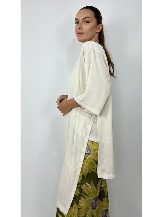 Moutaki Damen Kimono Weiß