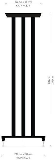 Solidsteel Speaker Stands NS-6 in Black Color