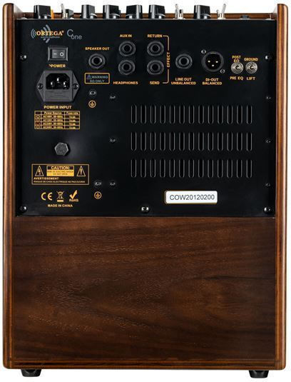 Ortega Combo Walnut Combo Amplifier For Acoustic Instruments 1 x 6.5" 100W Brown