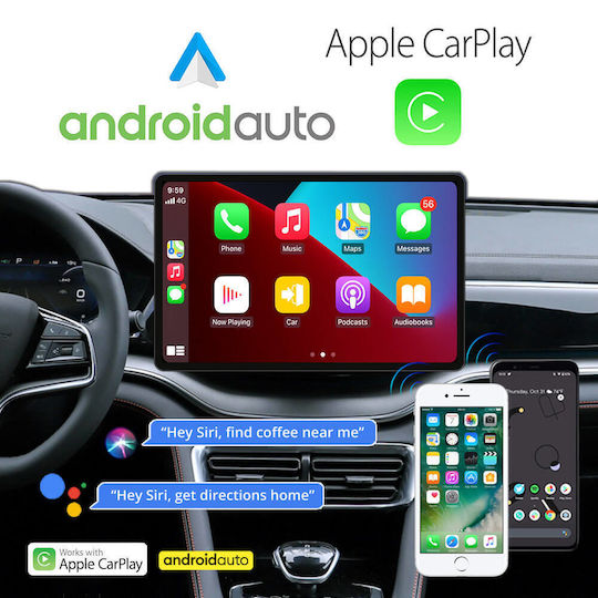 Kirosiwa Ηχοσύστημα Αυτοκινήτου Chrysler PT Cruiser 2005-2010 (Bluetooth/USB/AUX/WiFi/GPS/Apple-Carplay/Android-Auto) με Οθόνη Αφής 9"