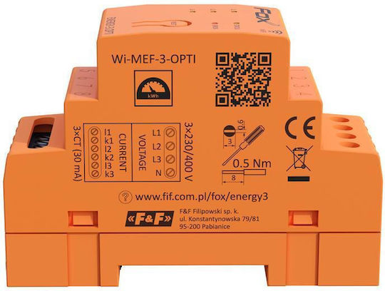 F&F Energie-Analysator Elektrischer Messgeräte Analoger Dreiphasiger Wi-Fi Energy-3-OPTI-200
