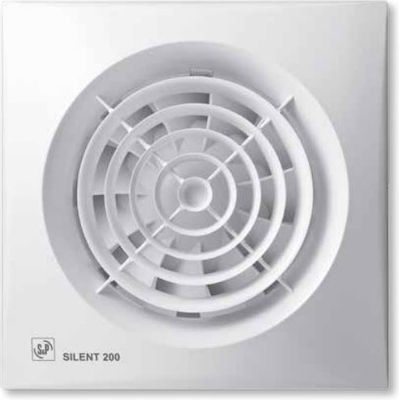 S&P Silent 200 Cz De perete Ventilator de Baie 150mm Alb