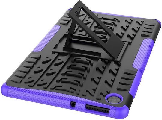 Lenovo Tab M10 Hd Gen 2 Tb-x306f Tire Texture Tpu+pc Shockproof Case Holder Purple
