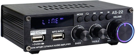BlitzWolf AS-22 Ολοκληρωμένος Ενισχυτής Hi-Fi Stereo AS-22 Μαύρος