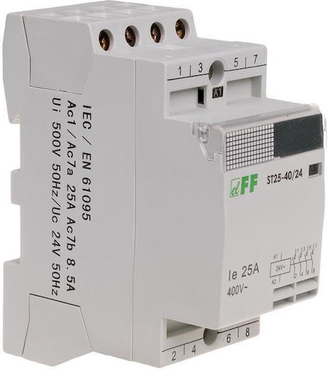 F&F Ρελέ Ράγας 25A με Τάση 24V
