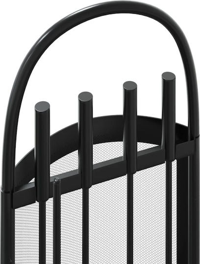 vidaXL Fireplace Tool Set with Stand Holder Black