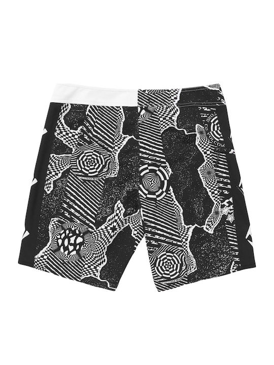 Lido Men's Swimwear Bermuda Black with Patterns