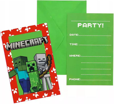 Procos Invitations Minecraft 6pcs