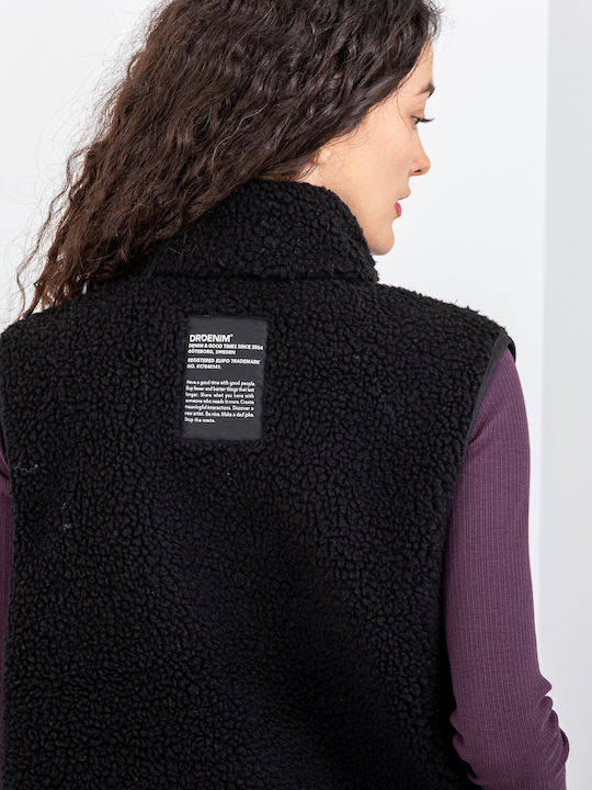 Women's Short Lifestyle Jacket for Spring or Autumn Black