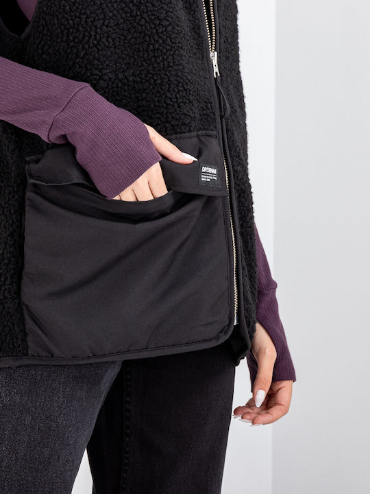 Women's Short Lifestyle Jacket for Spring or Autumn Black