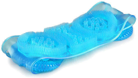 Zola 2 in 1 Körper Reinigung Massage Bürste Silion Blau 85x12,5 Cm