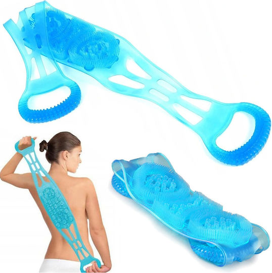 Zola 2 in 1 Körper Reinigung Massage Bürste Silion Blau 85x12,5 Cm