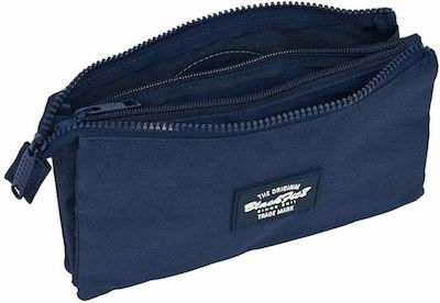 Blackfit8 Fabric Blue Pencil Case with 1 Compartment