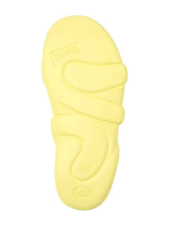 Women's Flat Sandals in Yellow Color