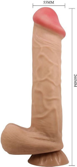 Pretty Love Sliding Skin Series Realistic Dildo Sliding Skin Suction Cup Flesh 26 Cm