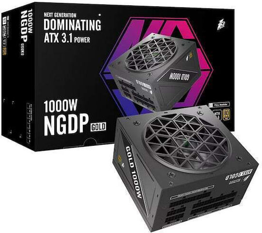 1STPLAYER 1000W Schwarzes Vollständig Modulares 80 Plus Gold Netzteil