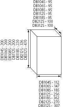 Ideal Wall mounted 12-Elements Fuse Box with 1 Row 3833