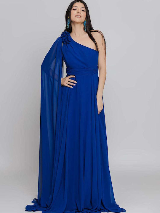 Emely Maxi Βραδινό Φόρεμα Μπλε