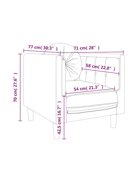 Σετ Σαλονιού 3-Sitzer & 2-Sitzer & Sessel