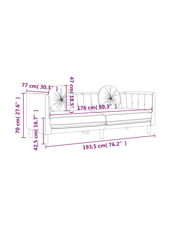 Σετ Σαλονιού 3-Sitzer & 2-Sitzer & Sessel