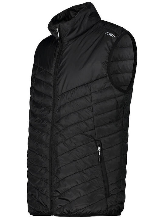 Sleeveless Jacket Puffer Waterproof and Windproof Black