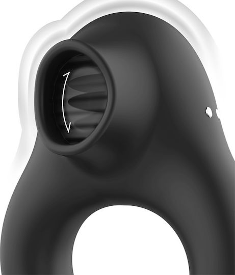 Black&silver Silicone Vibrator Ring 3 Motors Rechargeable Black