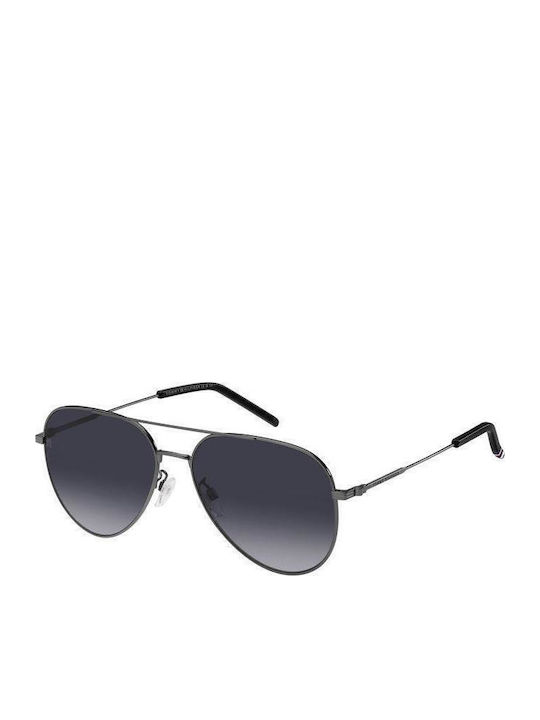 Tommy Hilfiger Men's Sunglasses with Gray Metal Frame and Gray Gradient Lens