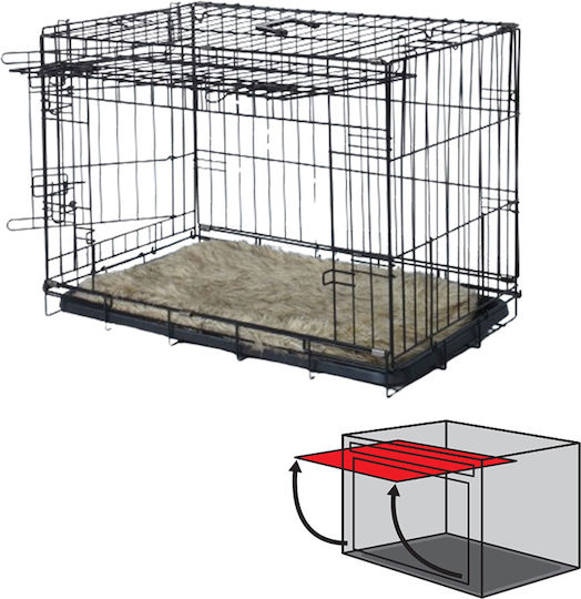 Dog Wire Cage for Dog XXLarge with 2 Doors Black 122x75x81cm
