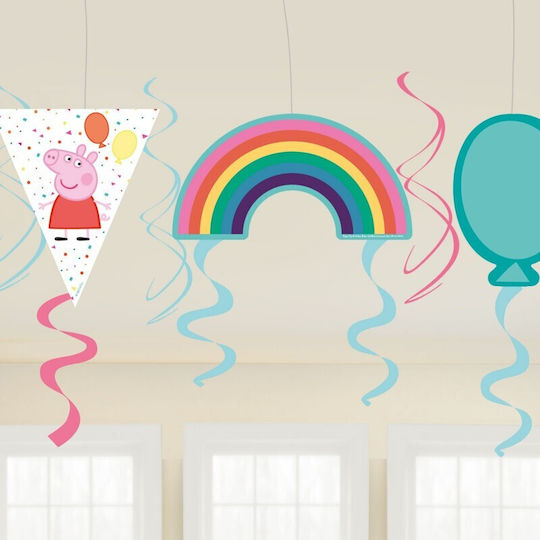 Peppa Pig Γιρλάντα για Party 6τμχ 61εκ.
