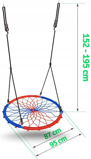 NEO Sport Κούνια Δίσκος Κρεμαστή 95x95x95εκ. Μπλε