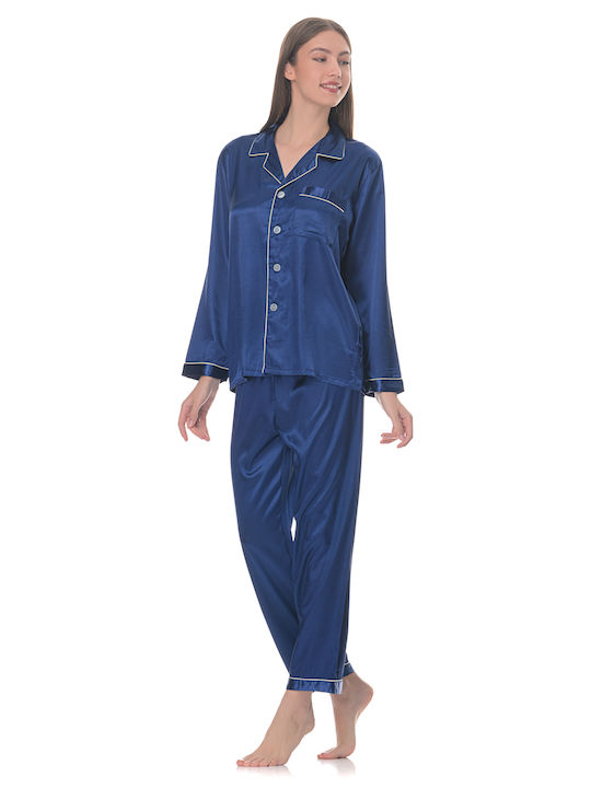 Fuanna Summer Women's Pyjama Set Blue