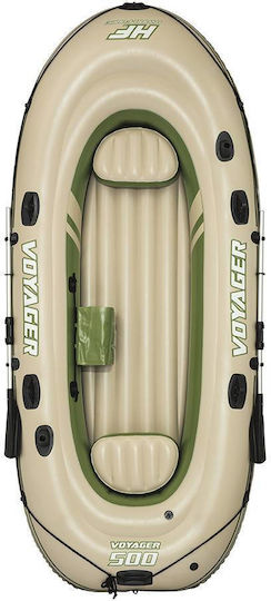 Bestway Voyager 500 Inflatable Boat for 3 Adults Brown with 2 Paddles 348x142cm