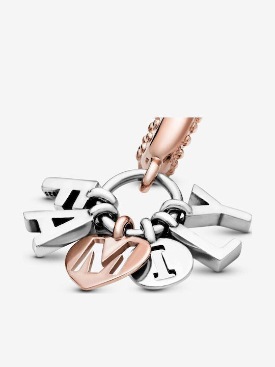 Pandora Charm Familie aus Roségold Vergoldetem Silber