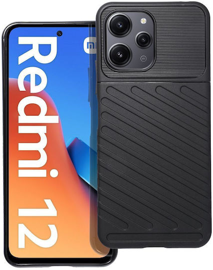 Thunder Back Cover Silicon Negru (Redmi 12 4G / Redmi 12 5G)