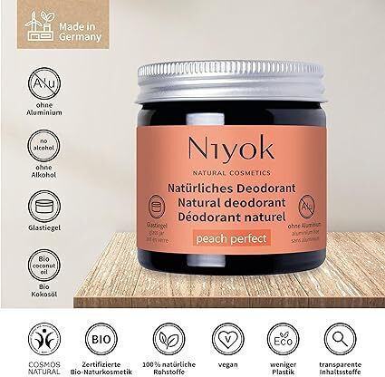 Cremă Deodorant Niyok Peach Perfect Fără Aluminiu 40gr
