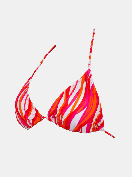 Rock Club Triangle Bikini Top Red