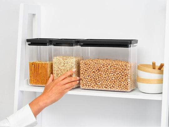 Brabantia Комплект 3 Бройки Вази За Обща Употреба С Капак Пластмасови Сиви 1600мл 3 Бройки