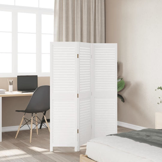 vidaXL Decorative Room Divider Wooden with 3 Panels 105x160cm