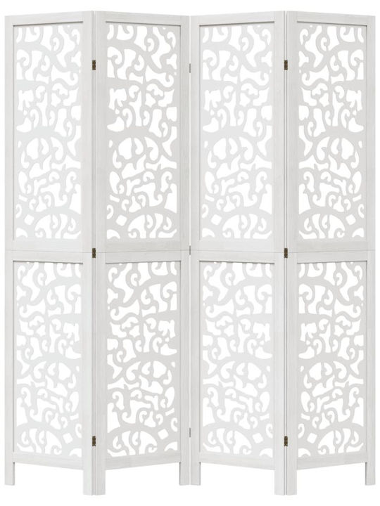 vidaXL Decorativ Paravan Lemn cu 4 Panouri 140x180cm